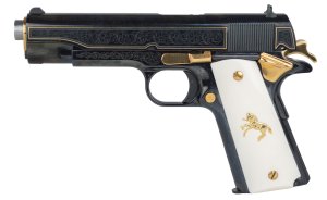 Colt O1911CLASSIC .45 ACP Polished Gold Engraved