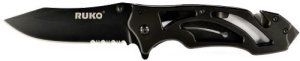 Ruko RUK0165CS Folder Tactical Knife 3.3 In Vented Titanium Handle